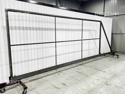 Откатные ворота из труб 1