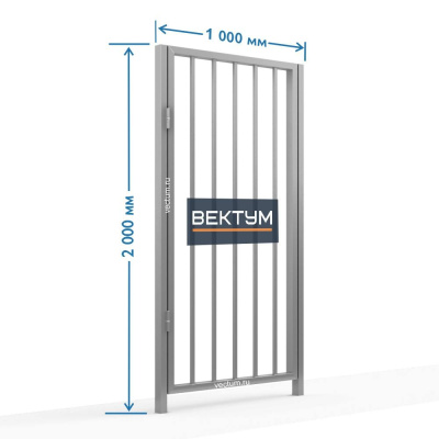 Калитка из Трубы 60х40 "Металлическая решетка" (  Без замка)