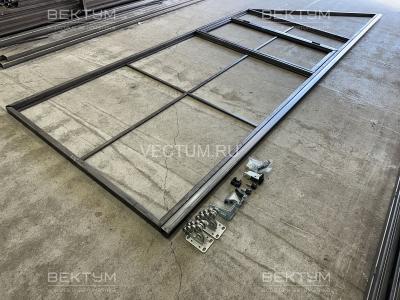 Откатные ворота с калиткой